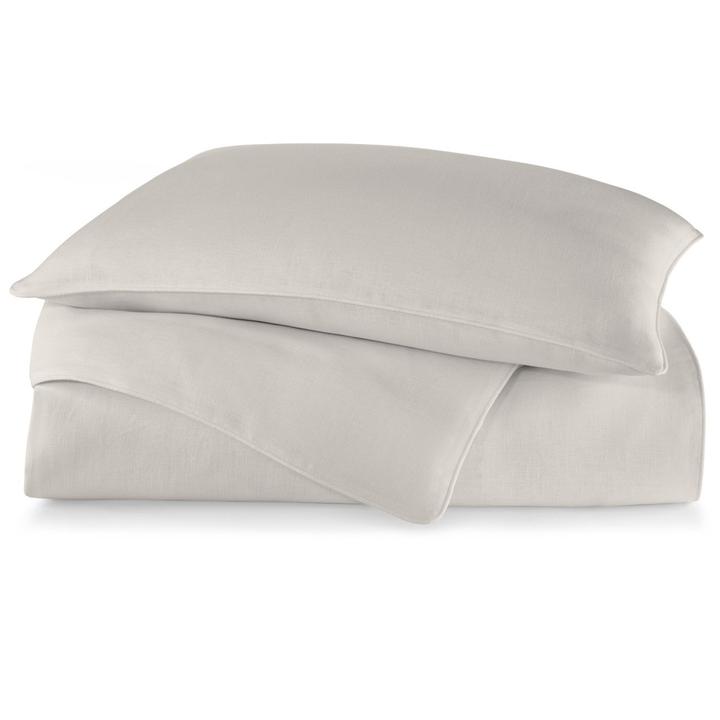 PEACOCK ALLEY LUXURY MANDALAY LINEN DUVET COVER PLATINUM