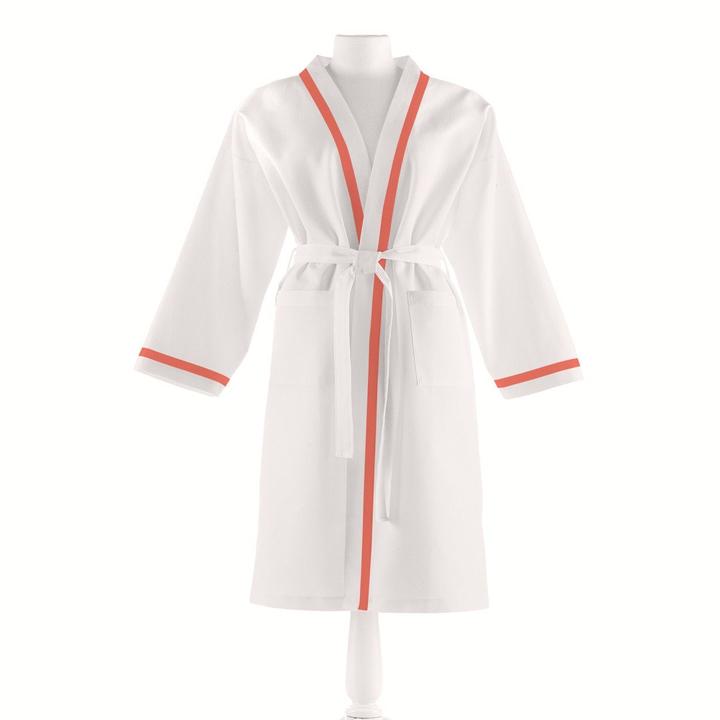 PEACOCK ALLEY PIQUE BATHROBE CORAL