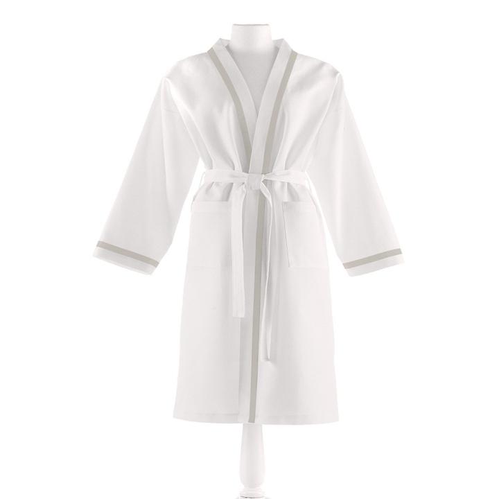 PEACOCK ALLEY PIQUE BATHROBE LINEN