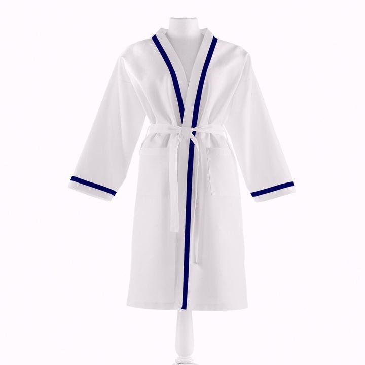PEACOCK ALLEY PIQUE BATHROBE MIDNIGHT