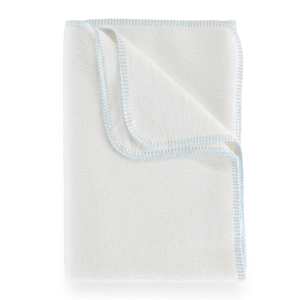 PEACOCK ALLEY COTTON BABY BLANKET  BLUE
