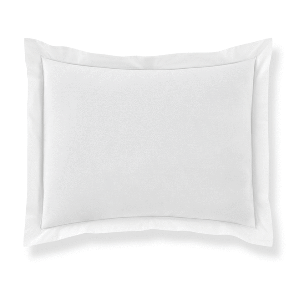PEACOCK ALLEY BOUTIQUE EMBROIDERED PERCALE SHAM  WHITE