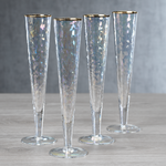 APERITIVO SLIM CHAMPAGNE FLUTE - LUSTER WITH GOLD RIM