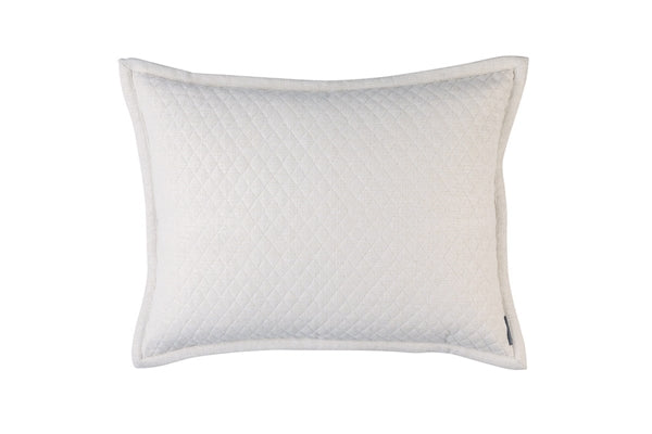 LAURIE 1" DIAMOND QUILTED STANDARD PILLOW IVORY BASKETWEAVE 20X26
