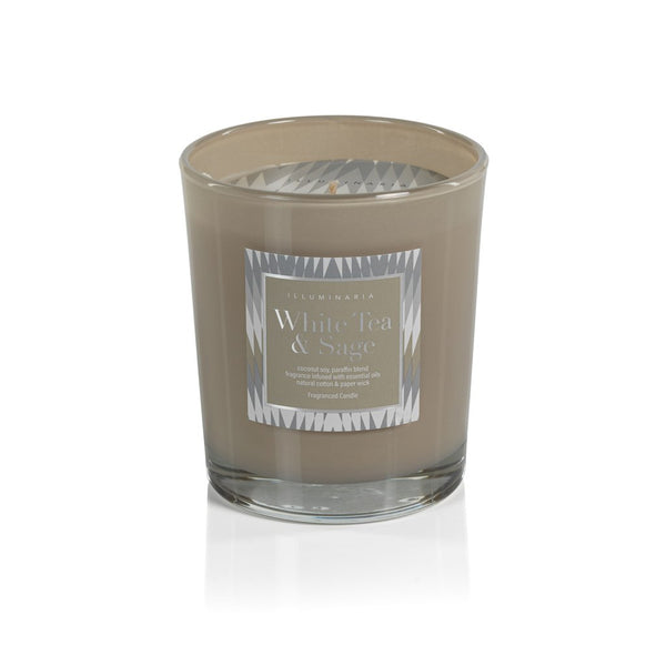 ILLUMINARIA BRIGHT CANDLE JAR - WHITE TEA & SAGE