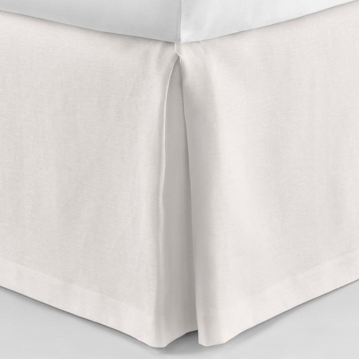 PEACOCK ALLEY MANDALAY LUXURY LINEN BED SKIRT  PEARL