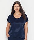 PJ HARLOW ROXXY All Satin Tee NAVY